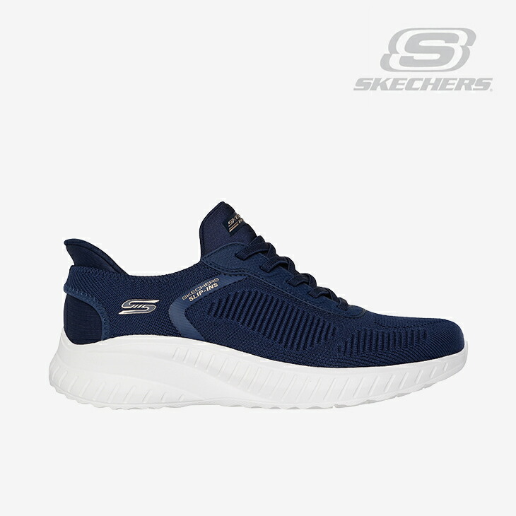 ・SKECHERS｜W Slip-Ins Bobs Squad Chaos Wide Fit/ スケッチャーズ/スリップインズ ボブス スポート スクワッド 騒々しい混乱/米国海軍 #