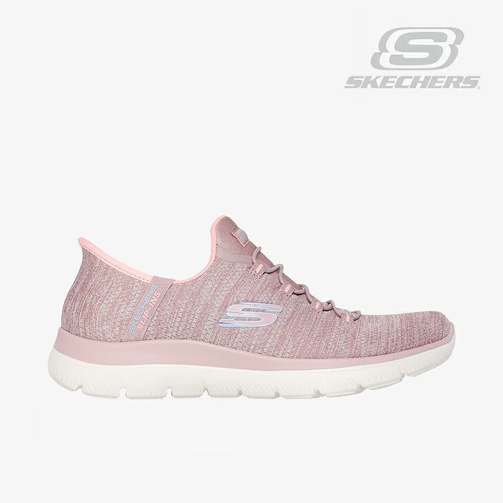 ・SKECHERS｜W Slip-Ins Summits Everyday Set/ スケッチャーズ/スリップインズ サミッツ エブリデイ 仕掛ける/サクラ色ｘともし火青み #