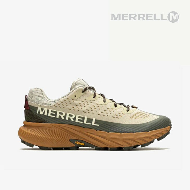 ：MERRELL｜Agility Peak 5 Vibram/ メレル/アジリティー まっ盛り トレイル ビブラム/牡蛎ｘオリーブ # オイスターｘオリーブ