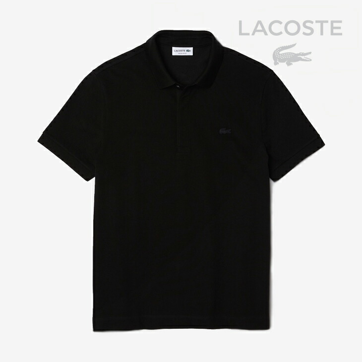 :LACOSTE|Regular Fit Stretch Paris Polo Shirt/ ラコステ/レギュラーフィット ストレッチ パリ ポロ シャツ/ブラック #|GO ON