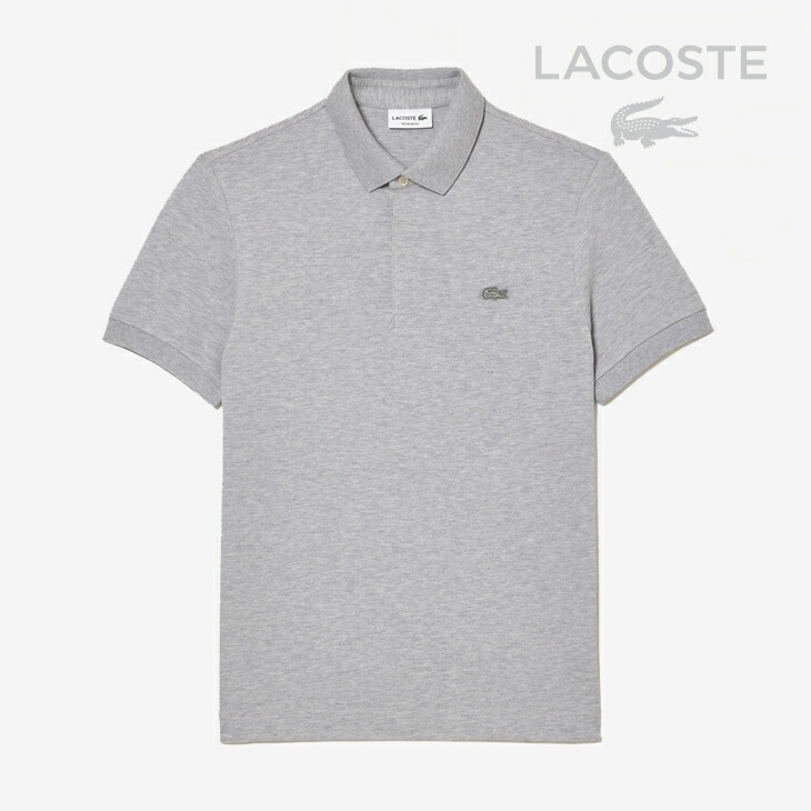 ・LACOSTE｜Regular Fit Stretch Paris Polo Shirt/ ラコステ/レギュラーフィット ストレッチ パリ ポロ シャツ/グレー #
