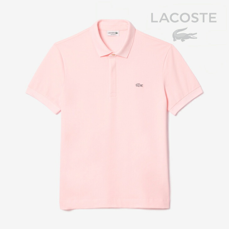 ：LACOSTE｜Paris Short Sleeve Polo Shirt Stretch/ ラコステ/レギュラーフィット ストレッチ パリ ポロ シャツ/ライトピンク #