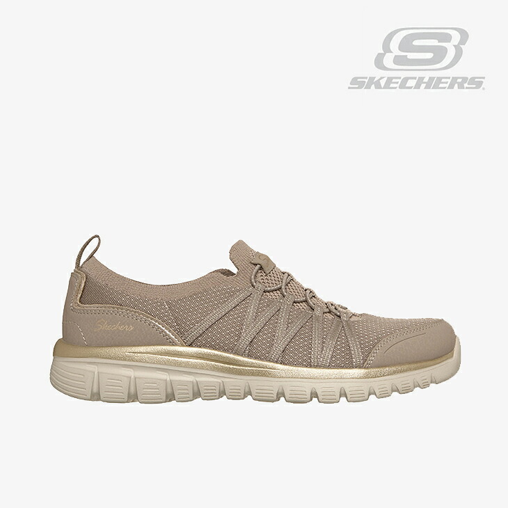 ：SKECHERS｜W Graceful Pure Crush/ スケッチャーズ/グレースフル ピュア クラッシュ/トープｘゴールド #