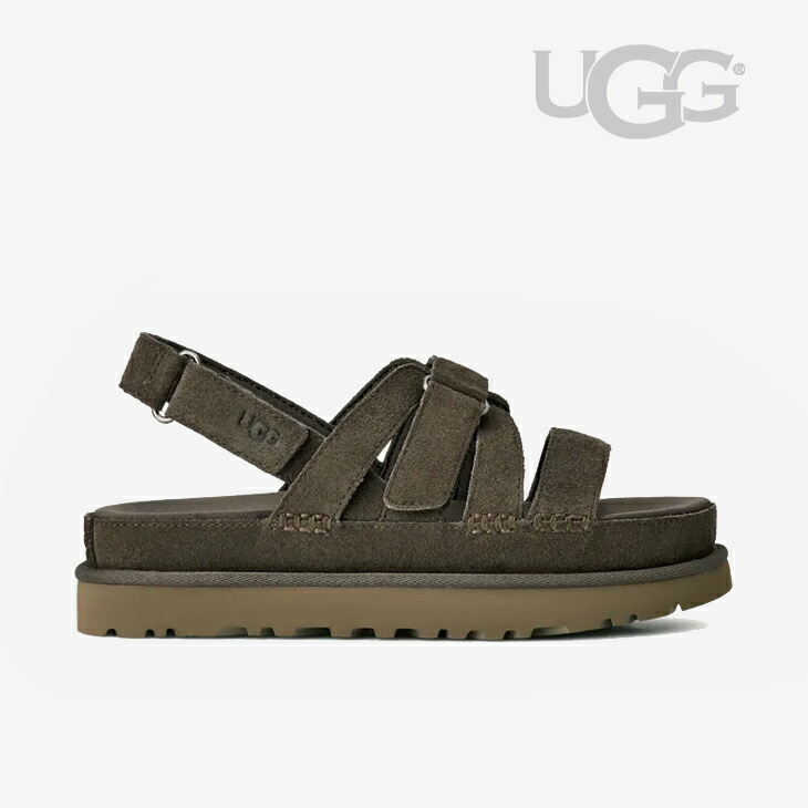 ・UGG｜W Goldenstar Gleam Cross Strap Suede/ アグ/ゴールデンはやりっ子 グリーム 差し交わす 同盟罷業一回り スエードクロス/デンススモーク #