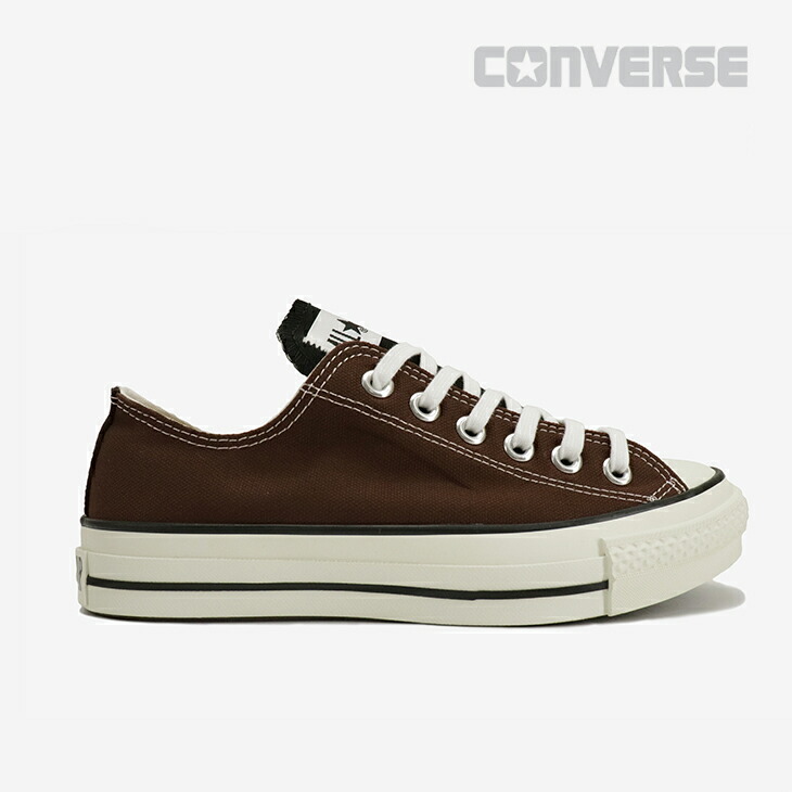 ：CONVERSE｜Japan Made Canvas All Star Ox/ コンバース/ジャパン メイド キャンバス オールスター オックス/ダークブラウンｘブラック #