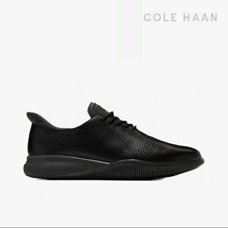 ・COLE HAAN｜6.Zero Grand Laser Quick-On Oxford Leather/ コール ハーン/6.ゼロ グランド レーザー クイックオン オックスフォード レザー/ブラックｘレイヴン #