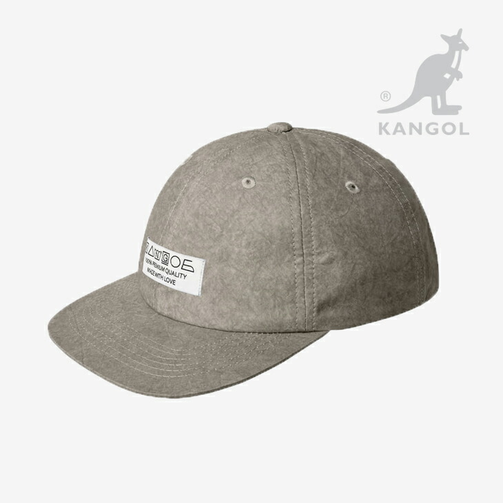 ・KANGOL｜Care Label Baseball Cap/ カンゴール/ケア レーベル ベースボール キャップ/グレー #