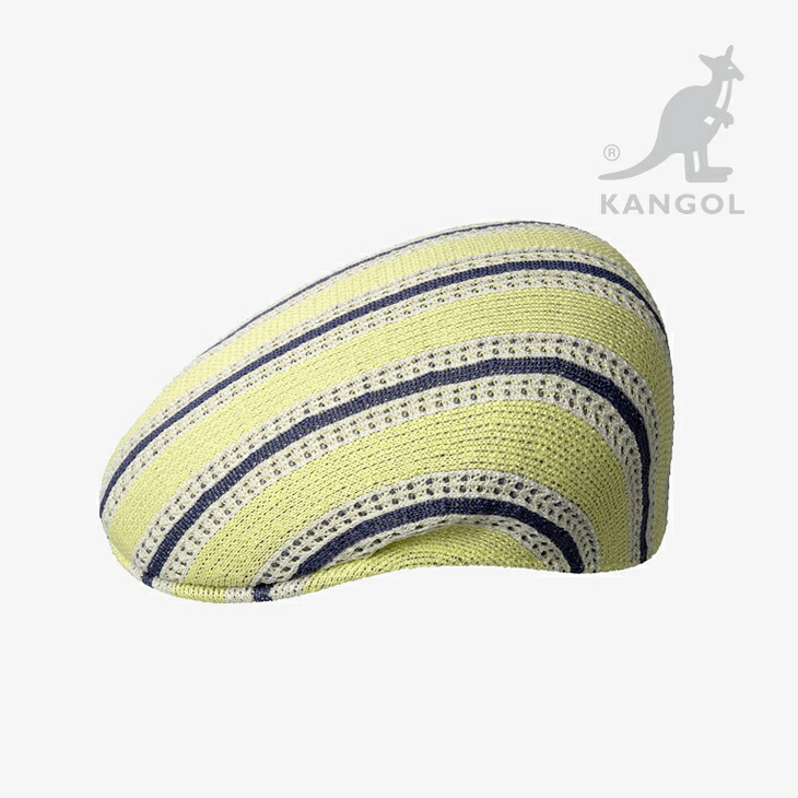 ・KANGOL｜Tropic Resort-Stripe 504 Hunting/ カンゴール/トロピック リゾートストライプ 504 ハンチング/バターシフォンマルチ #
