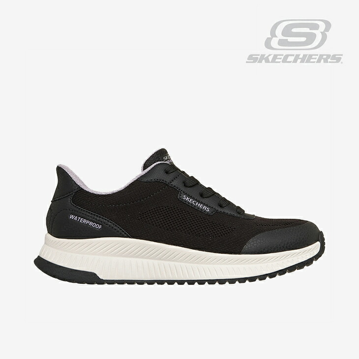 ・SKECHERS｜W Slip-Ins Waterproof Bob s Squad 4 Essential Look/ スケッチャーズ/スリップインズ ウォータープルーフ ボブス スクワッド 4 エッセンシャル ルック/ブラック #