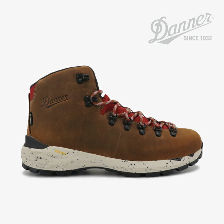 ・DANNER｜Mountain 600 Evo Leather Gore-Tex Vibram/ ダナー/マウンテン エボ レザー ゴアテックス ビブラム/モカブラウンｘロードレッド #