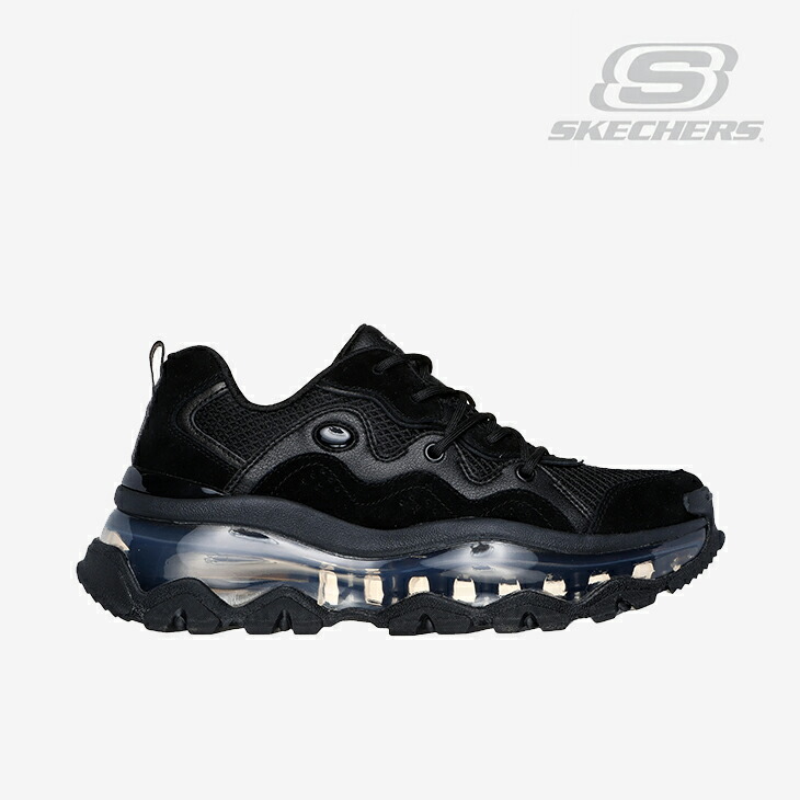 ：SKECHERS｜W Uno Chaos Skech-Air/ スケッチャーズ/ウノ 騒々しい混乱 小品文エア湖/黒いことｘ黒いこと #