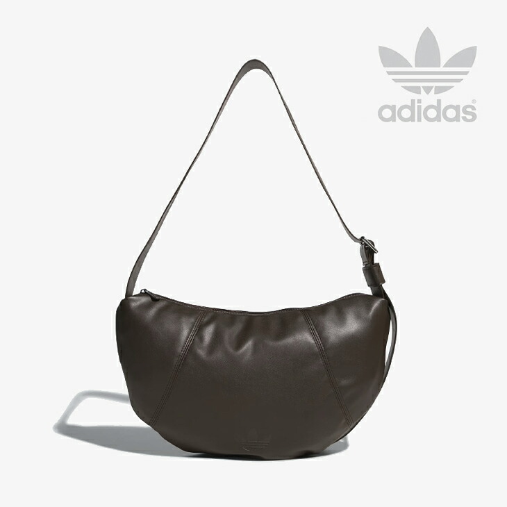 ・ADIDAS Originals｜Heritage Sporty Hobo Bag Shoulder/ アディダス/ヘリテージ スポーティー ホーボー バッグ ショルダー/ダークブラウン #