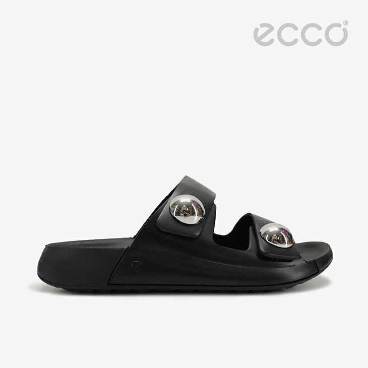 ＊ECCO｜W Cozmo 2 Strap Leather/ 山びこ/コズモ ツー 同盟罷工さあ美 なめし革/黒いこと #