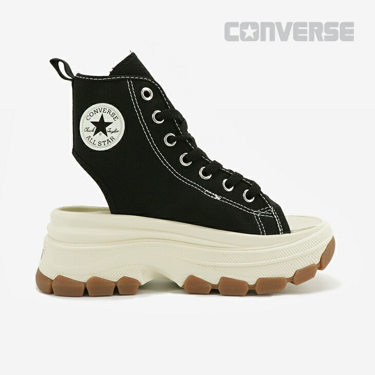 ・CONVERSE｜W All Star Trekwave Cutout Sandal Platform Canvas/ コンバース/オールスター トレックウェーブ カットアウト サンダル プラットフォーム キャンバス/ブラック #