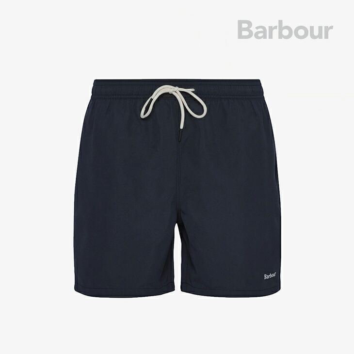 ・BARBOUR｜Staple Logo 7inch Swim Shorts/ バブアー/ステイプル ロゴ 7インチ スイム ショーツ/ブラック #