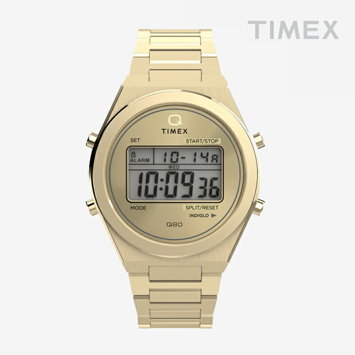 ：TIMEX｜Q Timex Q80 Continental Stainless Steel/ 五分五分メックス/石英 エイティーズ コンチネンタル ステンレス鋼 スチール写真/ゴールド #