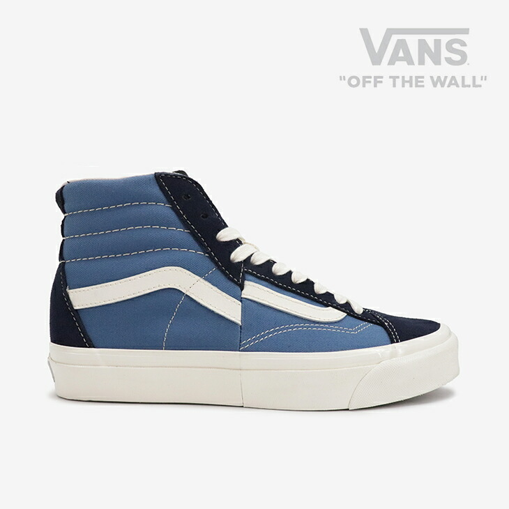 ＊VANS Premium｜Sk8-Hi Clash The Wall Lx/ ヴァンズ/プレミアム スケートハイ クラッシュ ザ ウォール ラックス/ネイビーｘホワイト #｜GO ON