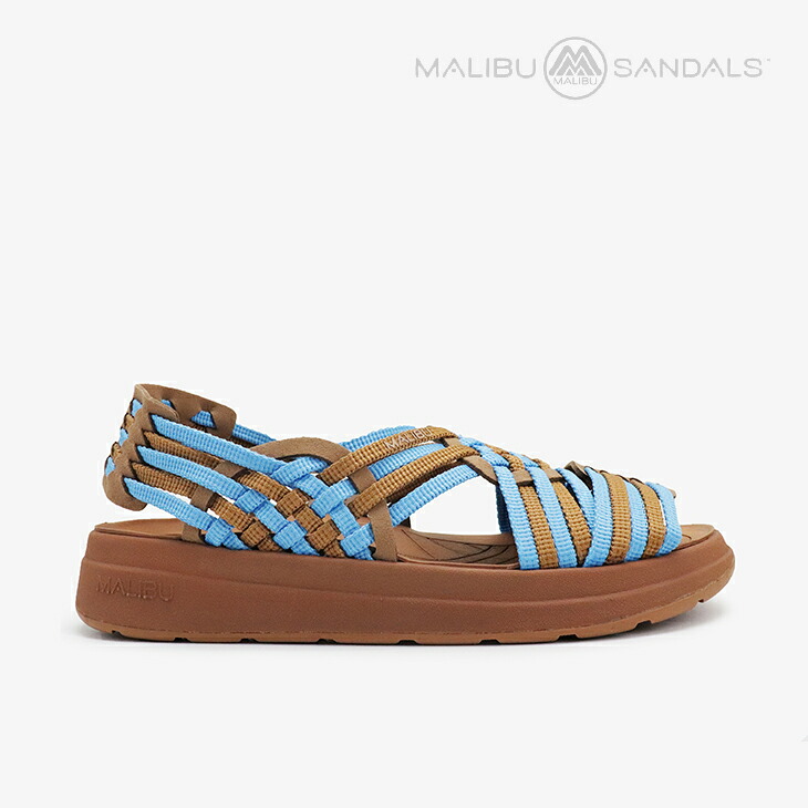 ：MALIBU SANDALS｜Canyon Sandal/ マリブ サンダルズ/キャニオン サンダル/ブルーｘウイスキー #｜GO ON