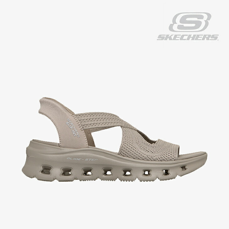 ・SKECHERS｜W Slip-Ins Glide-Step Pro Sandal Everyday Glide/ スケッチャーズ/スリップインズ グライドステップ プロ サンダル エブリデー グライド/トープ #