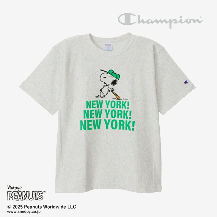 チャンピオン Champion リバースウィーブ ショート スリーブ Tシャツ 半袖 スヌーピー ユニセックス C3-B352-810 18720_1.jpg