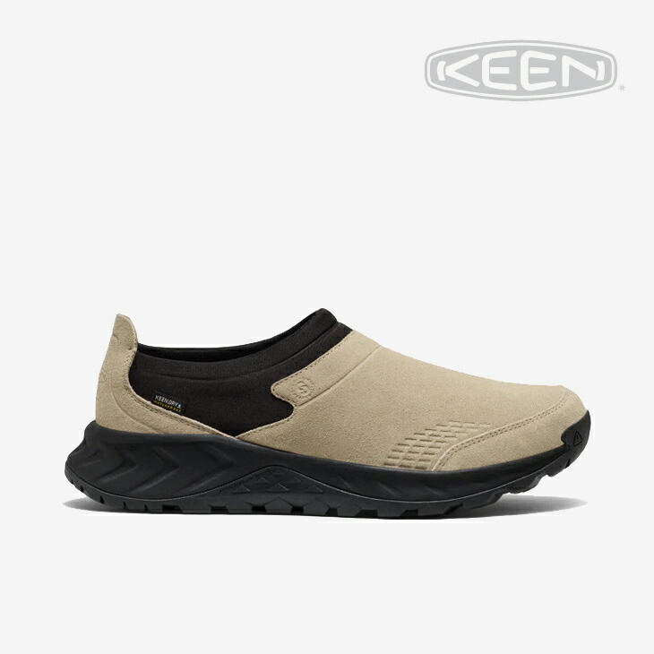 ：KEEN｜TTS Moc WP Waterproof Slip-On Suede/ キーン/ティーティーエス モック お水校正刷り スリッポン スエードクロス/サファリｘ黒いこと #