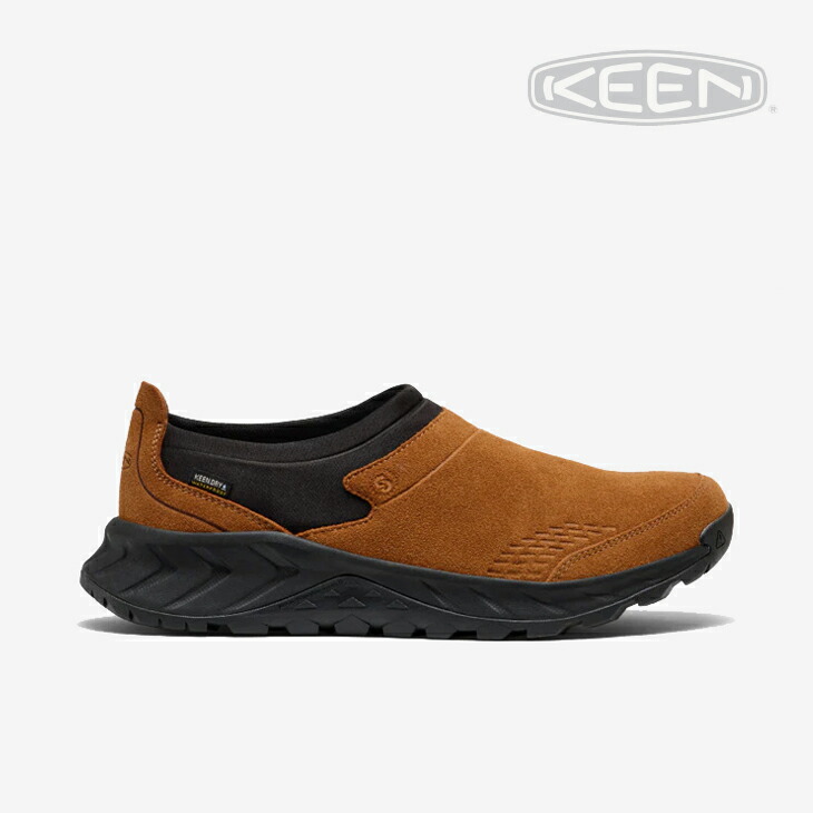 ：KEEN｜TTS Moc WP Waterproof Slip-On Suede/ キーン/ティーティーエス モック お水校正刷り スリッポン スエードクロス/ローステッドピーカンｘ黒いこと #