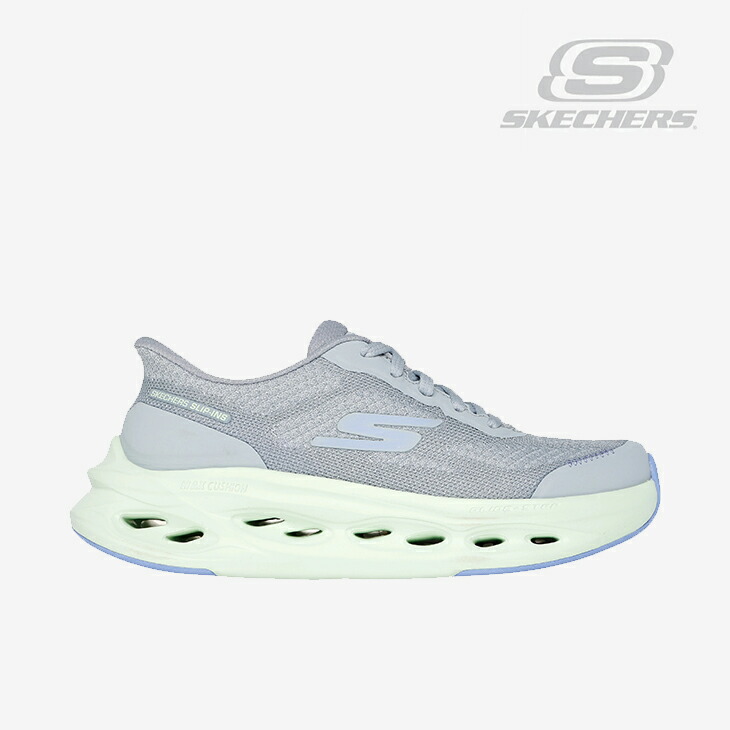 ：SKECHERS｜W Slip-Ins Max Cushioning Glide-Step Hartford/ スケッチャーズ/スリップインズ マックスクッショニング グライドステップ ハート形ジェラルド・r・フォード/薄墨色ｘ菩提樹 #