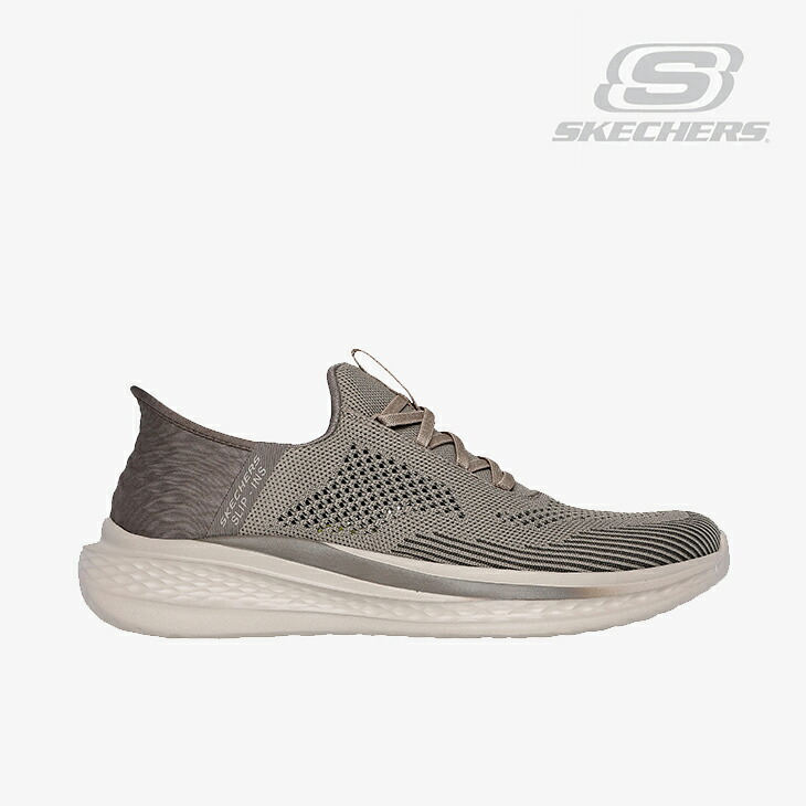 ・SKECHERS｜Slip-Ins Slade Quinto Relaxed Fit/ スケッチャーズ/スリップインズ スレイド クイント リラックスド フィット/カーキ #