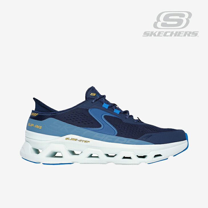 ：SKECHERS｜Slip-Ins Glide Step Altus/ スケッチャーズ/スリップインズ グライド 足つき アルタス/米国海軍ｘ青碧 #