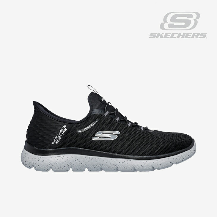 ・SKECHERS｜Slip-Ins Summits Corbos Wide Fit/ スケッチャーズ/スリップインズ お水校正刷り サミッツ コル主任者/黒いことｘ薄墨色 #