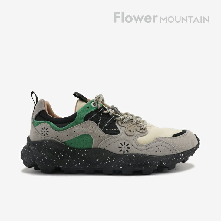 ・FLOWER MOUNTAIN｜Yamano 3 Leather Layers/ フラワー マウンテン/ヤマノ 3 レザー レイヤー/ベージュｘグリーン #