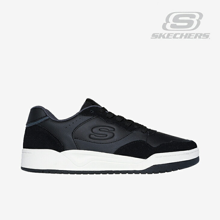 ・SKECHERS｜Koopa Court Volley Low Varsity/ スケッチャーズ/クーパ コート バレー ロー バーシティ/ブラック #