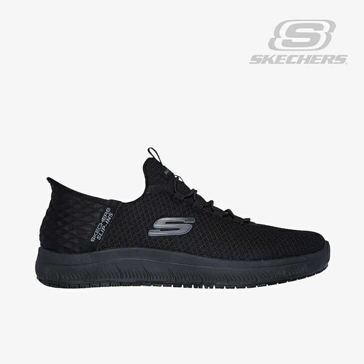 ：SKECHERS｜Slip-Ins Work Summits Colsin Wide Fit/ スケッチャーズ/スリップインズ 細工物 サミッツ コルシン 広広とした 相応う/黒いことｘ黒いこと #