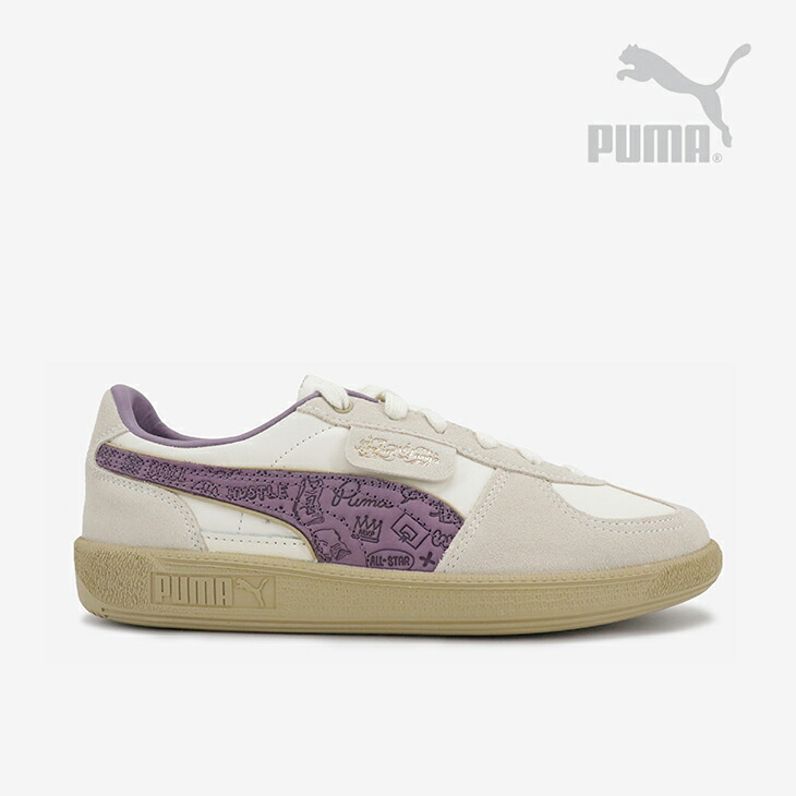 ＊PUMA｜ｘSophia Chang Palermo/ プーマ/ソフィア チャン パレルモ レザー/フロステッドアイボリーｘパープル #