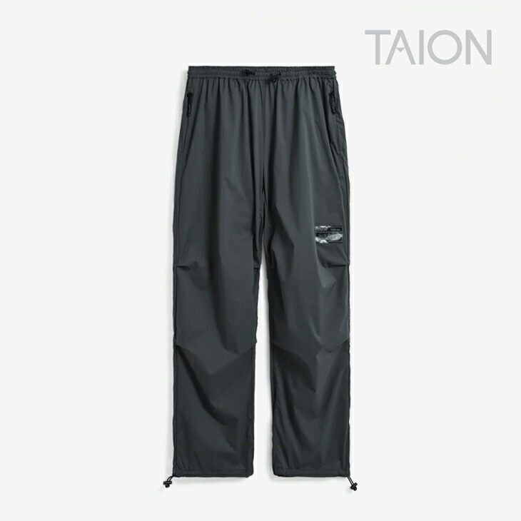 ・TAION｜W Basic Sports Nylon Light Pants/ タイオン/ベーシック スポーツ ナイロン ライト パンツ/ダークチャコール #
