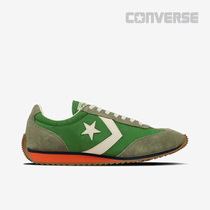 ・CONVERSE｜ST Fire AG Aged Nylon Suede/ コンバース/エスティー ファイヤー AG エイジド ナイロン スエード/グリーンｘオレンジ #