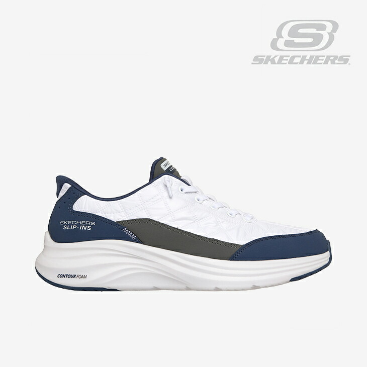 ・SKECHERS｜Slip-Ins Contour Foam Cozy Fit Wide Fit/ スケッチャーズ/スリップインズ コン周遊旅行 質問用紙 コージー 相応う 広々とした 相応う/白いことｘ米国海軍 #