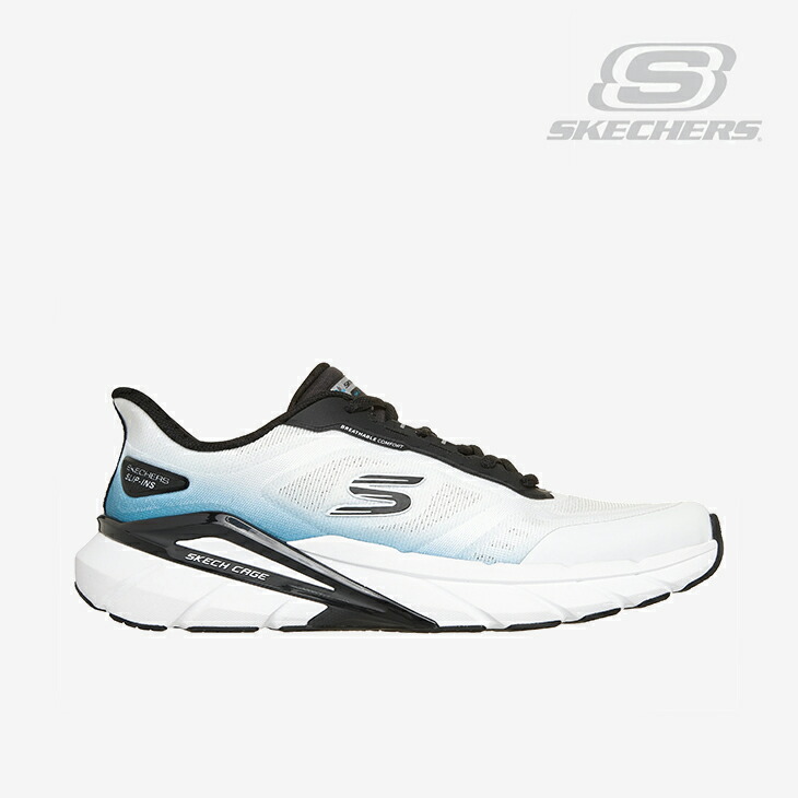 ・SKECHERS｜Slip-Ins Skech Cage/ スケッチャーズ/スリップインズ 小品文 伏せ籠/白いことｘ黒いこと青碧 #