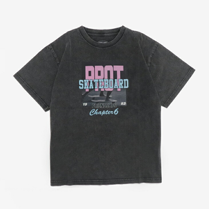 ・PARROTT CANVAS｜W Vintage Print SS T-Shirt Chapter 6/ パロット 帆布/ヴィンテージ 刷り上げる 遊撃手捩り プルオーバー 章 6/黒いこと #