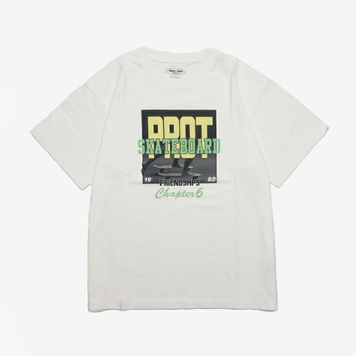 ・PARROTT CANVAS｜W Vintage Print SS T-Shirt Chapter6/ パロット 帆布/ヴィンテージ 刷り上げる 遊撃手捩り プルオーバー 章 6/象牙色 #