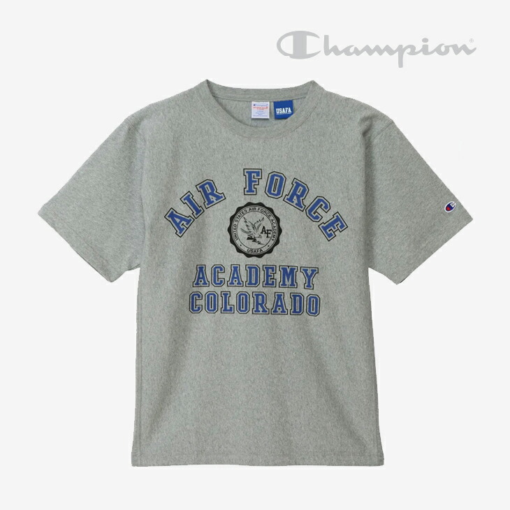 ・CHAMPION｜Reverse Weave SS T-Shirt Air Force Academy Colorado/ チャンピオン/リバース ウィーブ ショートスリーブ Tシャツ USAFA/オックスフォードグレーｘブルー #