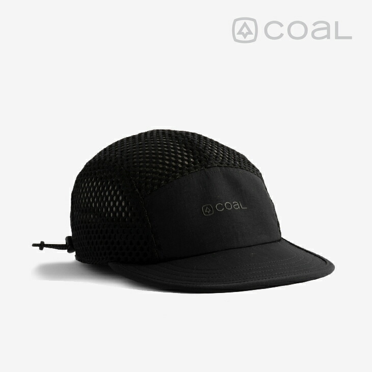 ・COAL｜The Provo Mesh Breathable 5-Panel Cap UPF 50/ コール/プロボ メッシュ ブリーザブル 5パネル キャップ UVカット/ブラック #