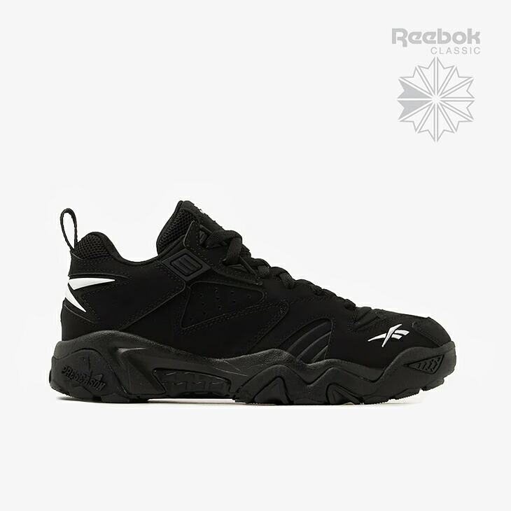 ・REEBOK|Brutus Low Training Preseason/ リーボック/ブルータス ロー シンセティック レザー/ブラックxブラック #|GO ON