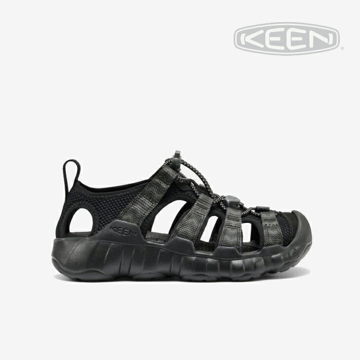 ・KEEN｜K Hyperport H2 Sandal Big Kids/ キーン/ハイパーポート H2 サンダル ビッグ キッズ/黒いことｘスチール写真薄墨色 #