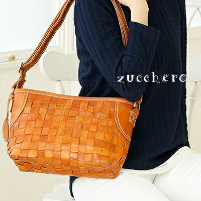 Zucchero(ズッケロ ) メッシュレザー ショルダーバッグ 「Baqette」48300【通勤バッグ 本革 バッグ レディース ショルダーバッグ レディース メッシュバッグ 革 メッシュ カバン かばん ladies bag 本革 ショルダーバック シヨルダーバック ギフト 誕生日 プレゼント】