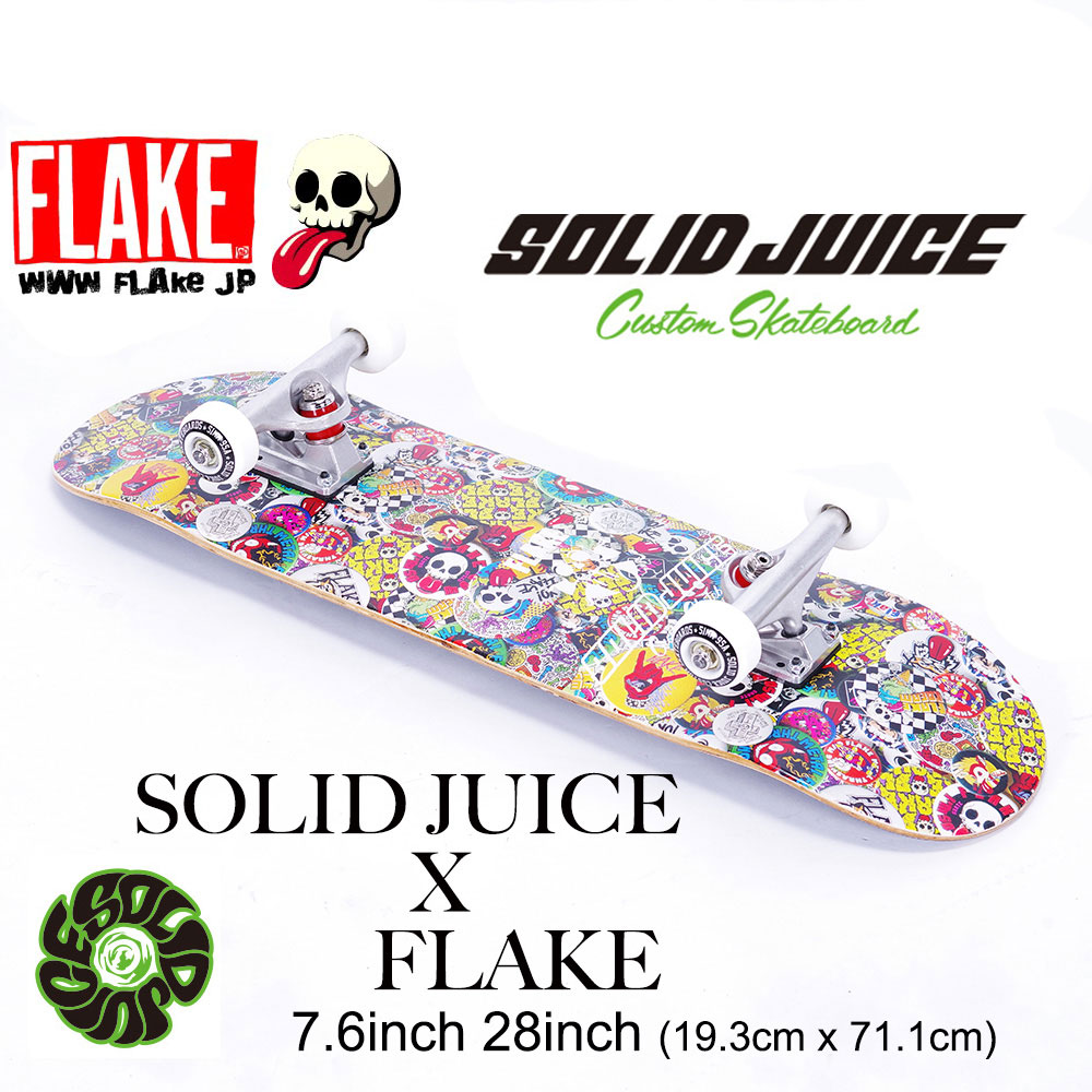 【送料無料】SOLID JUICE x FLAKEコラボ コンプリートスケートデッキ