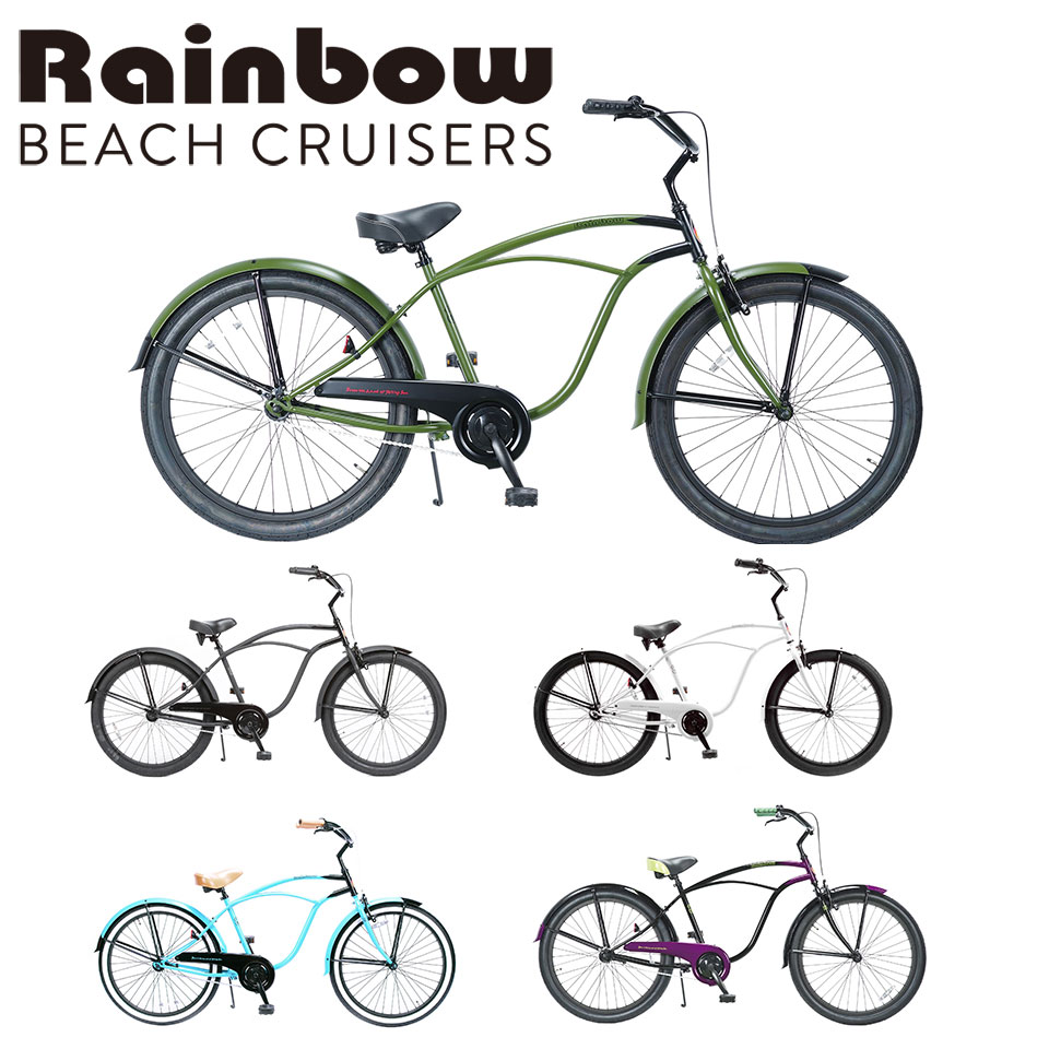 楽天市場】RAINBOW BEACHCRUISER/レインボービーチクルーザー GREASE 8段変速 26 x 3.5 グリース 自転車 26インチ  SPADE BLACK スペードブラック マーシャル : 湘南 GO BEACH STORE