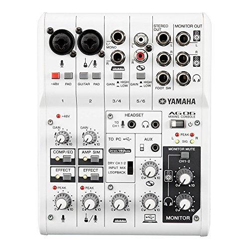 ヤマハ YAMAHA ウェブキャスティングミキサー オーディオインターフェース 6チャンネル AG06 インターネット配信に便利な機能付き 音|GOBLUE