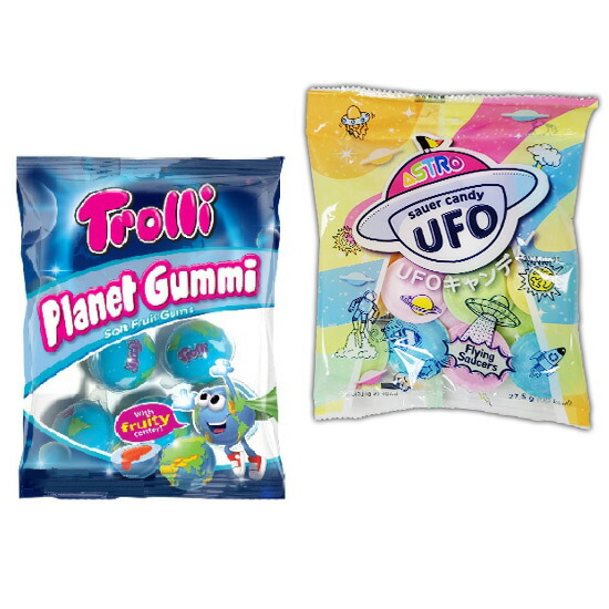 超格安一点 人気2種セット トローリ 予約 地球グミ1袋+UFOキャンディー27.5g1袋