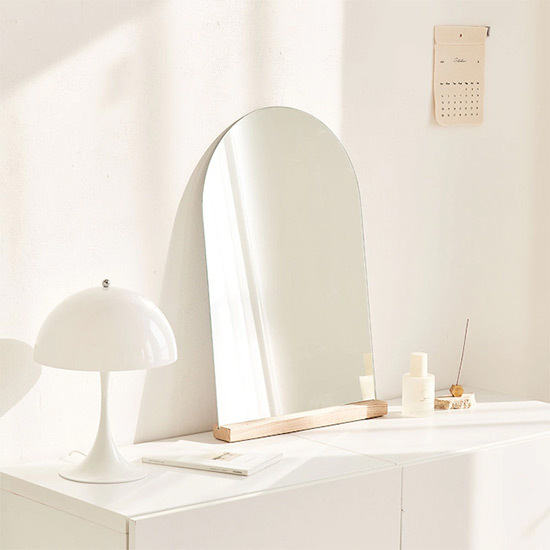 トントンウッド 卓上鏡 Mサイズ (+ウッドスタンド) 40x60cm｜GoBuyKOREA